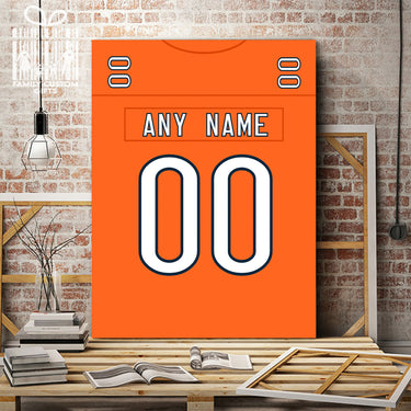Chicago Jersey Custom Canvas Print Wall Art for Boy Girl Men Women Football Personalized Canvas Art